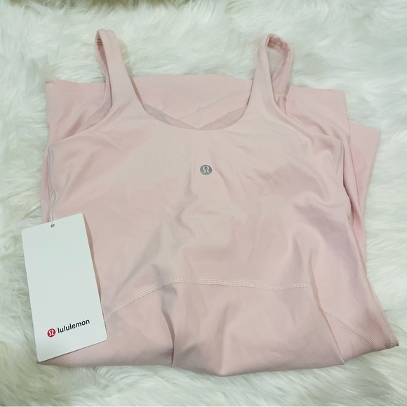 NWT LULULEMON ALIGN DRESS FLUSH PINK WITH BUILT IN SHORTS AND SHELF BRA SIZE 4 - Picture 5 of 5